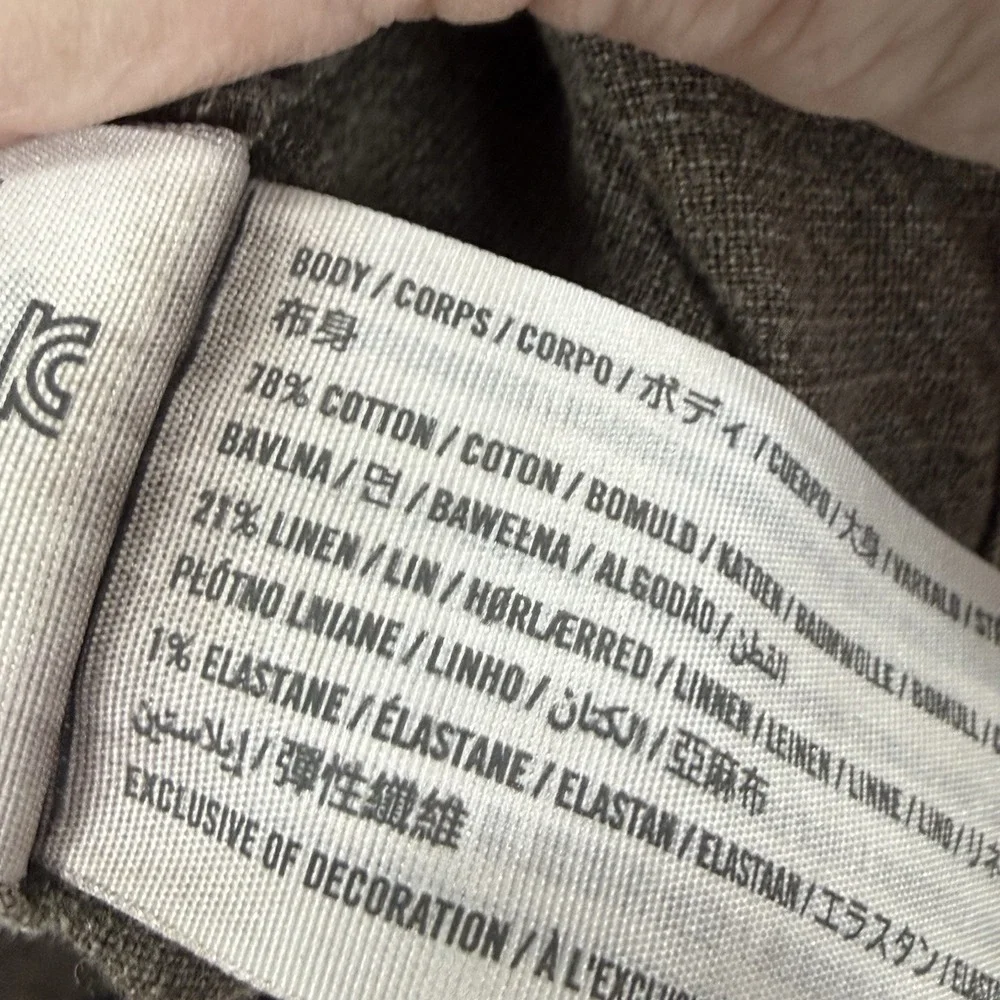 Abercrombie & Fitch Shirt Mens Extra Small Brown Summer Linen Blend Camp Collar